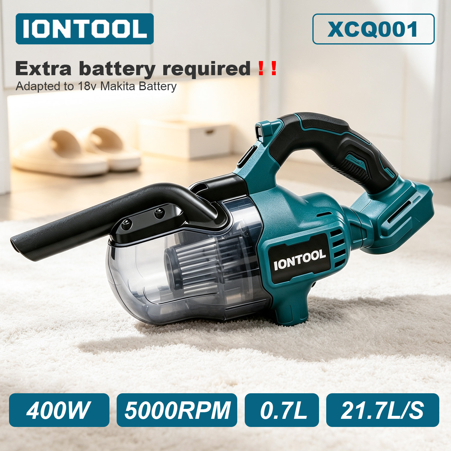 Power Tools In Workshop - IONTOOL Cordless Vacuum Cleaner 400W Power