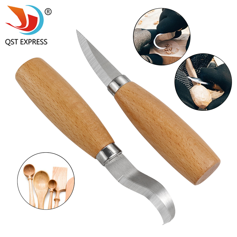 Workshop Tools Diy - Stainless Iron Carving Knife Beech Wood