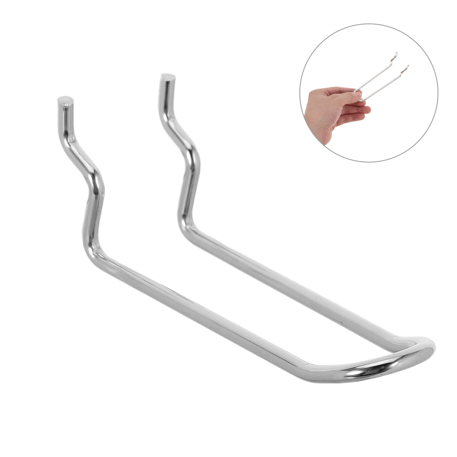 Workshop Tools Hanger - 20Pcs Stainless Steel Double Arm Pegboard