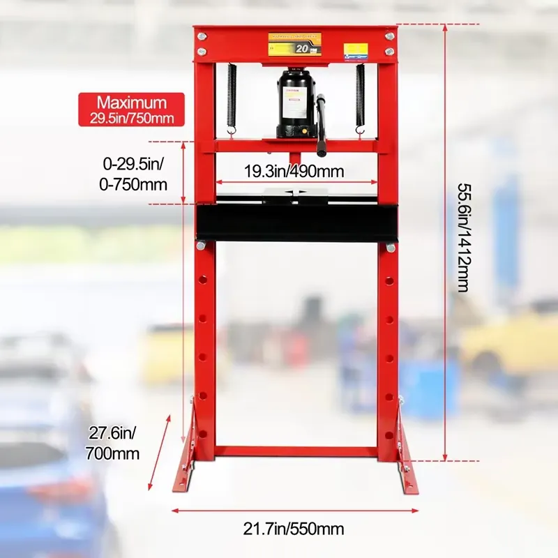 20 Ton H-frame Hydraulic Works - огляд і ціна Workshop Tools Used